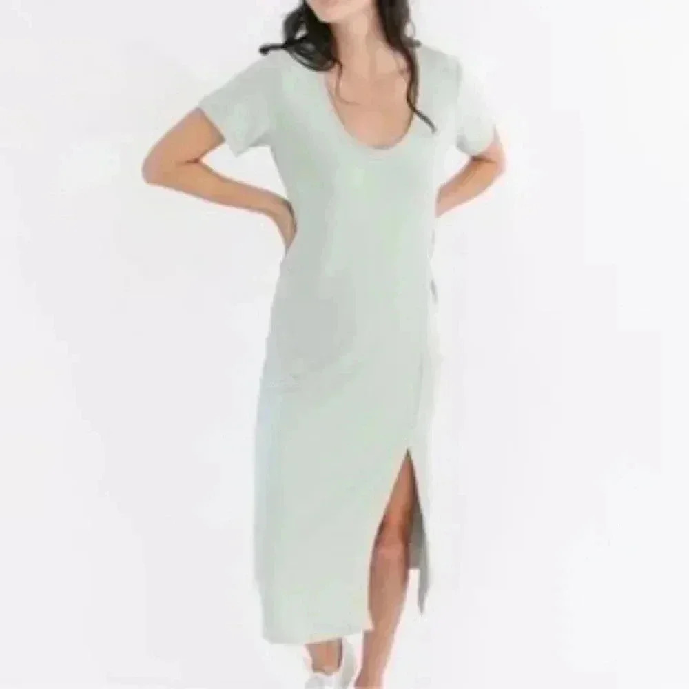Smash + Tess | Emma Maxi Dress with Front Slit in Sage Green